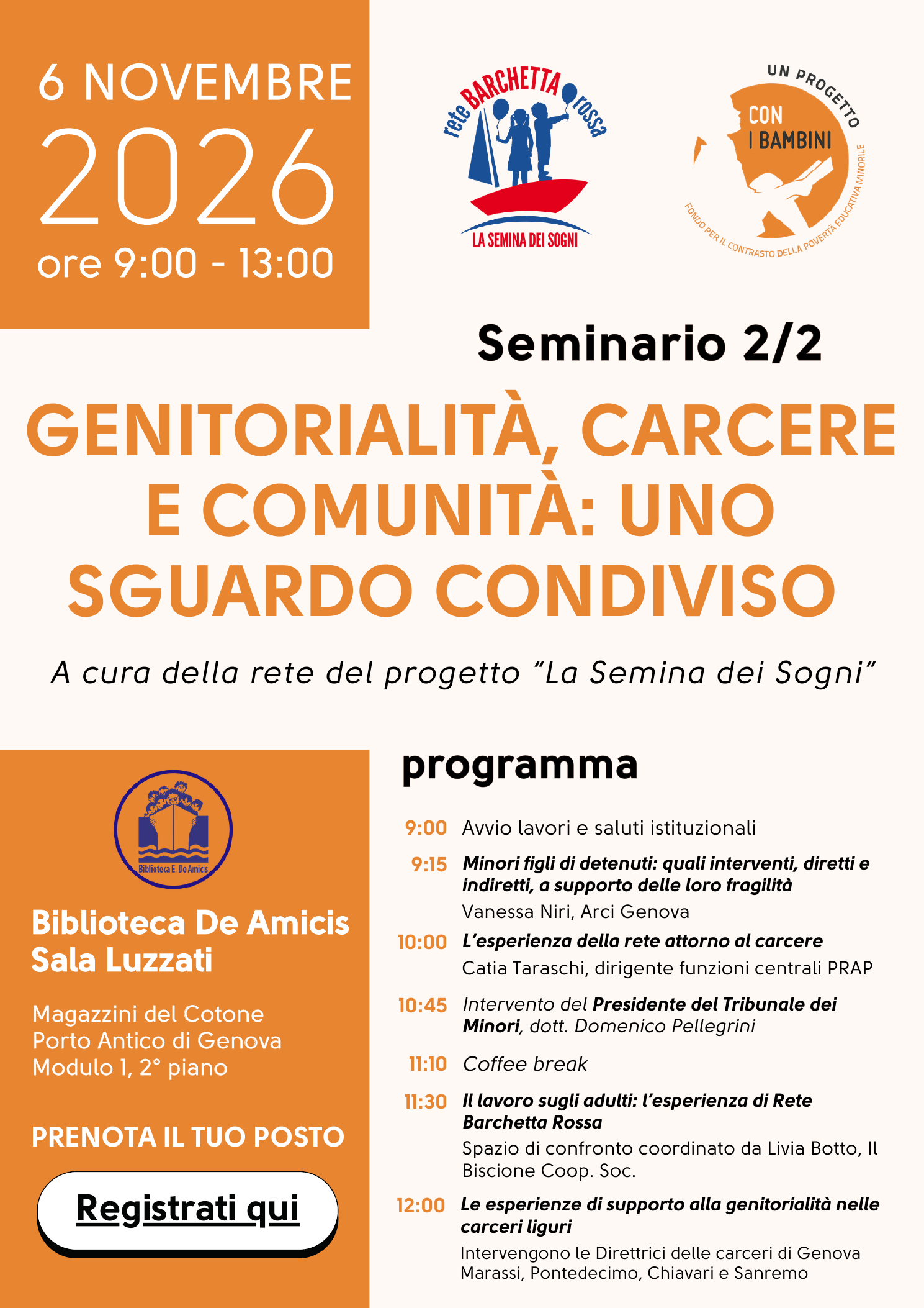 Genitorialità, carcere e comunità: uno sguardo condiviso | Secondo seminario